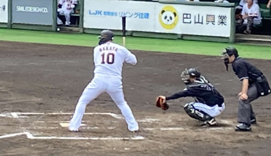 イースタン・リーグのロッテ戦に「5番一塁」で先発出場した巨人中田（撮影・小早川宗一郎）