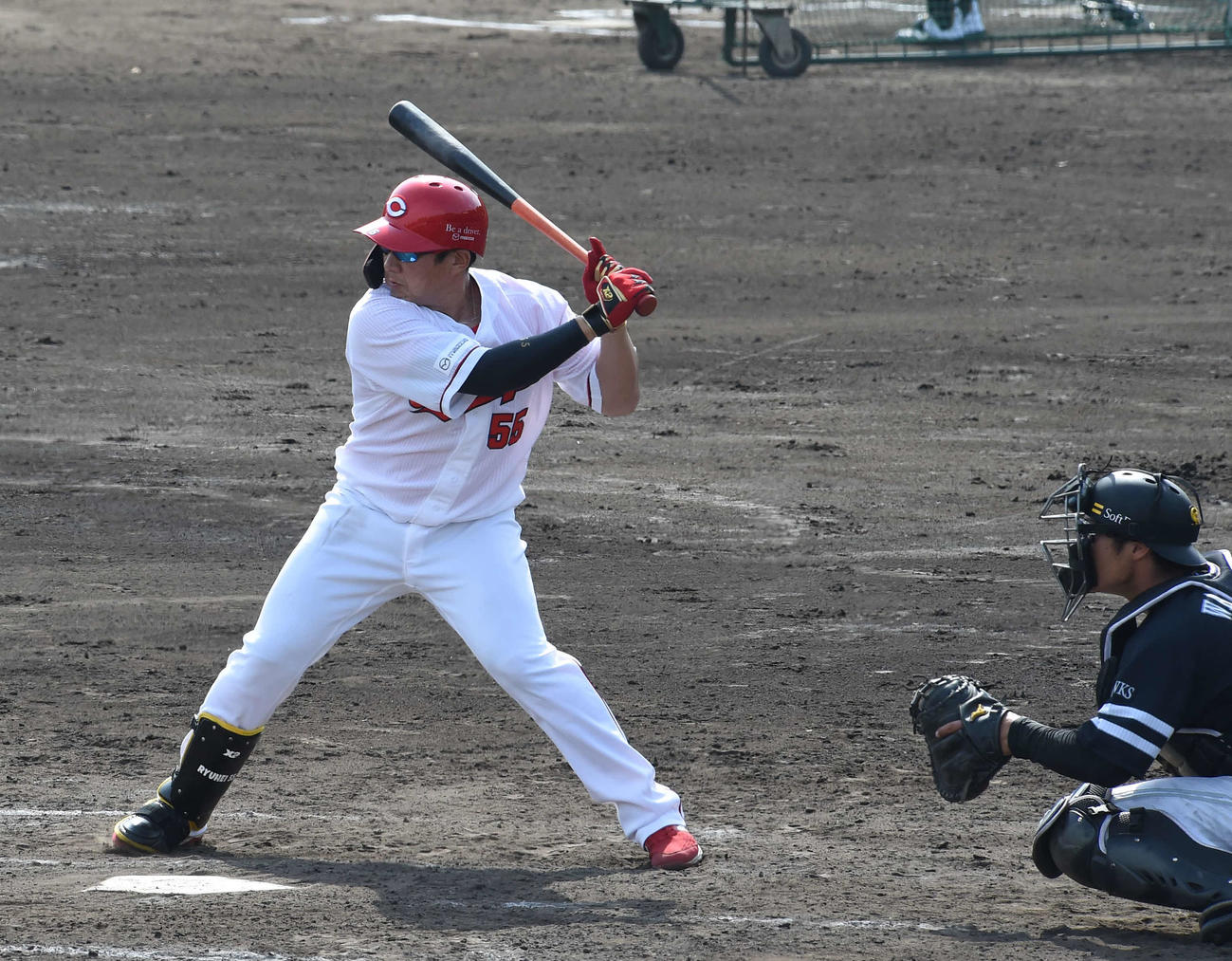 2軍戦に代打出場する広島松山竜平外野手
