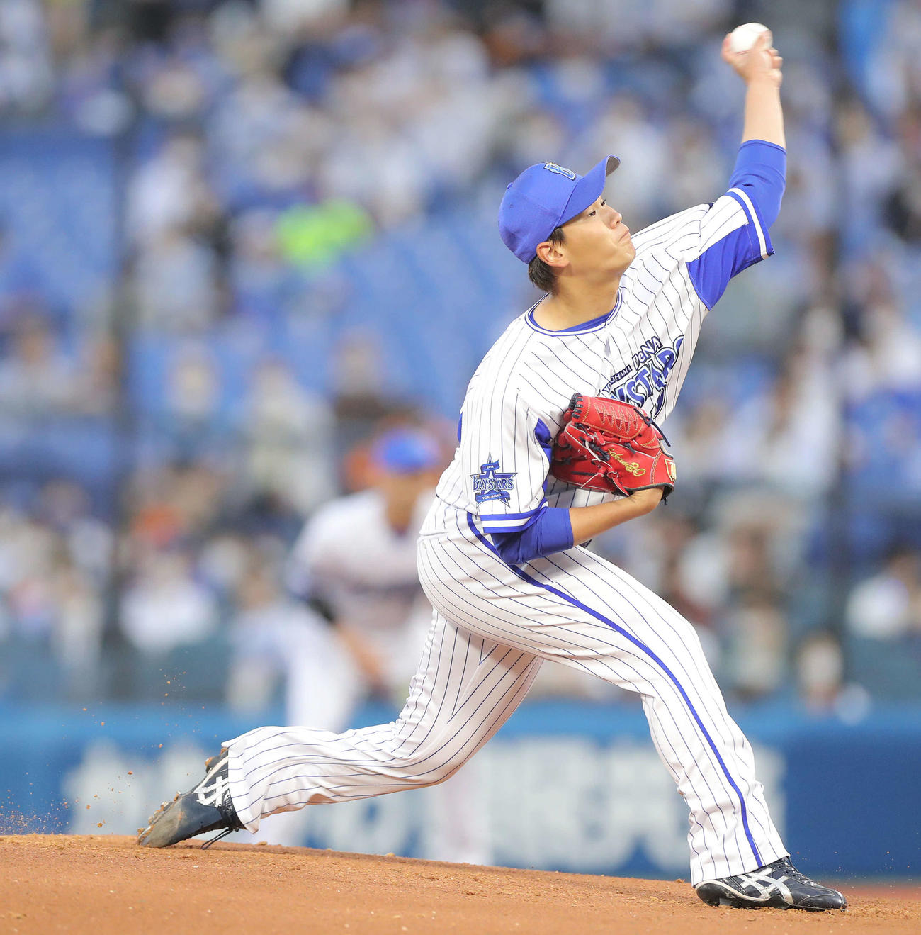 DeNA対巨人　DeNA先発の坂本（撮影・河田真司）