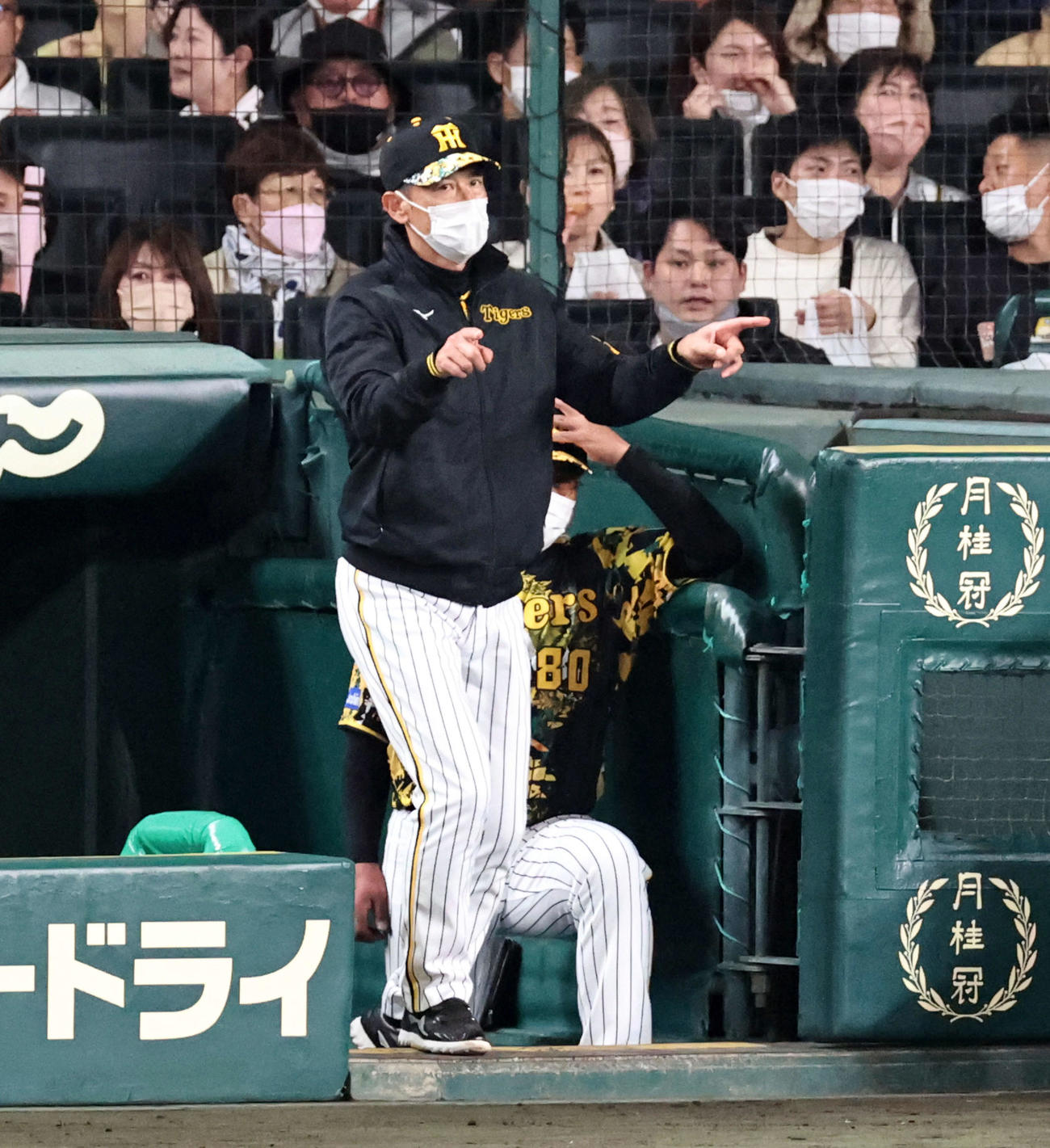 阪神対中日　4回裏阪神無死一、二塁、矢野監督は二塁判定にリクエストする（撮影・加藤哉）