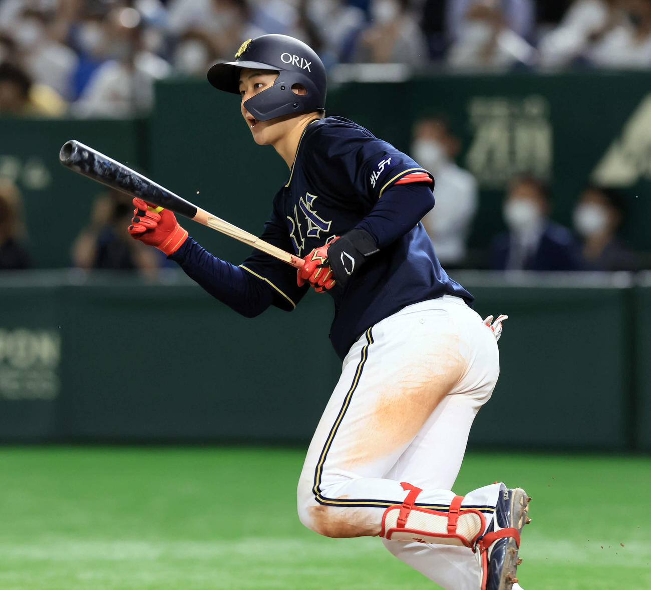 日本ハム対オリックス　9回表オリックス1死二、三塁、紅林は勝ち越し適時打を放つ（撮影・浅見桂子）