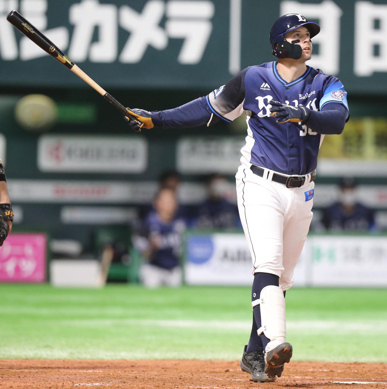 ソフトバンク対西武　4回表西武2死一塁、オグレディは右越え2点本塁打を放つ（撮影・屋方直哉）
