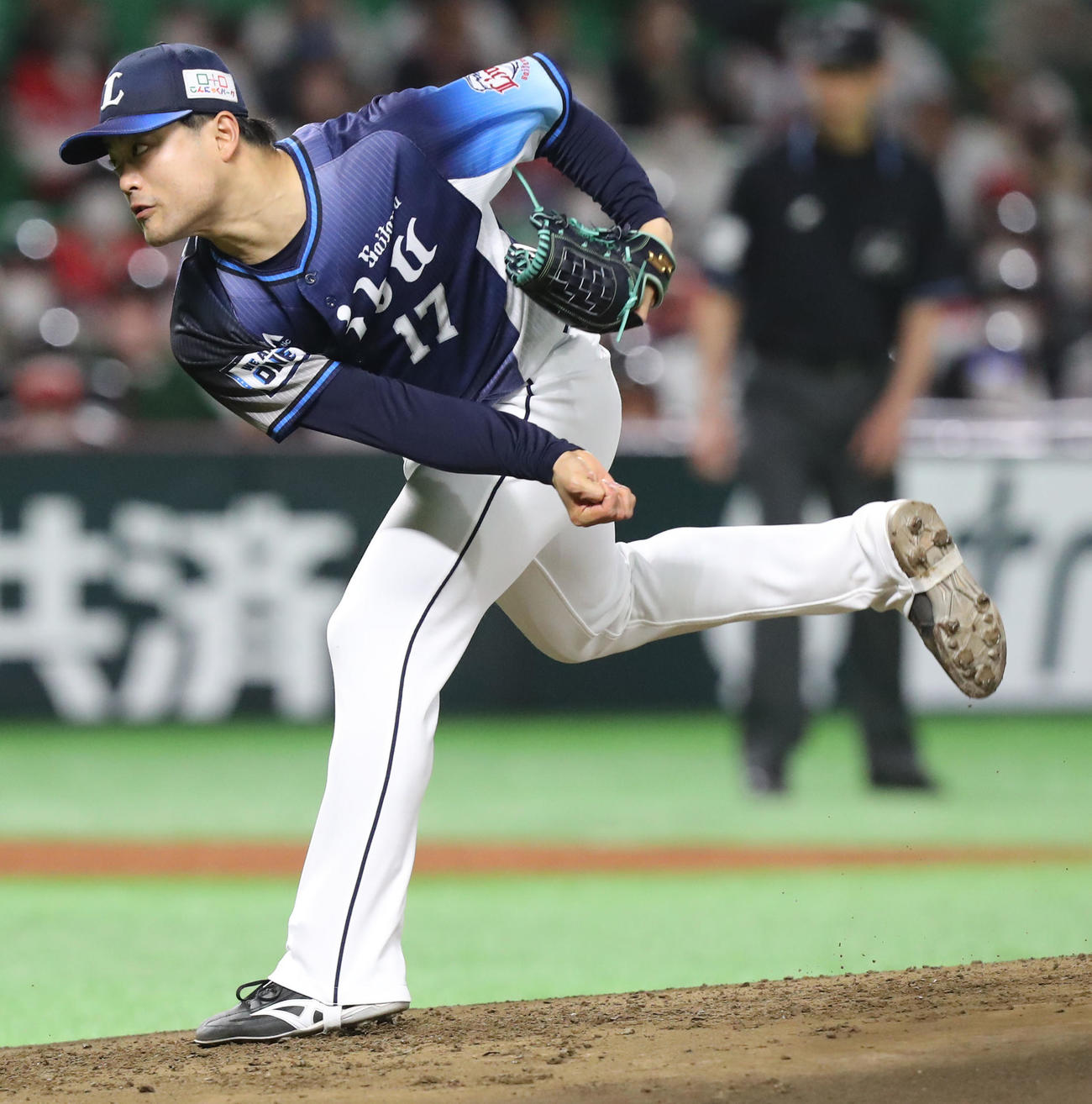 ソフトバンク対西部　西武先発の松本（撮影・屋方直哉）