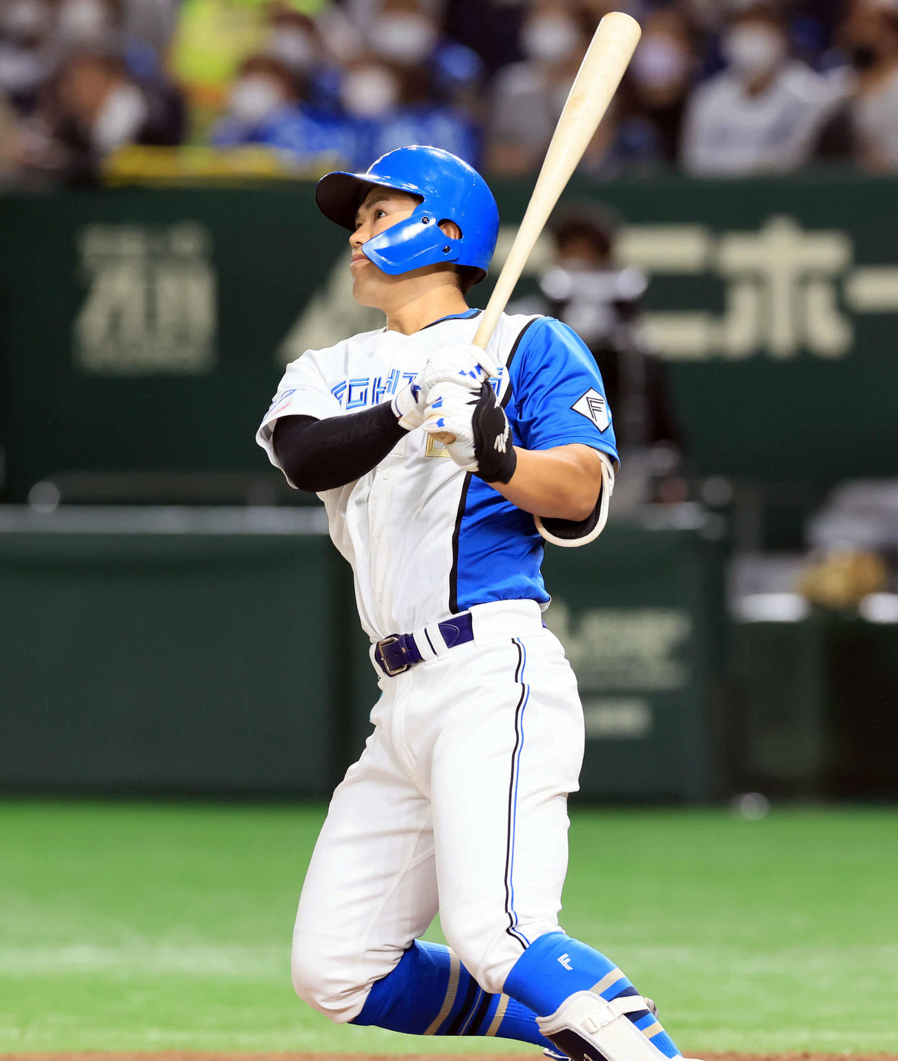 日本ハム対オリックス　3回裏日本ハム無死、今川は2打席連続の本塁打を放つ（撮影・浅見桂子）