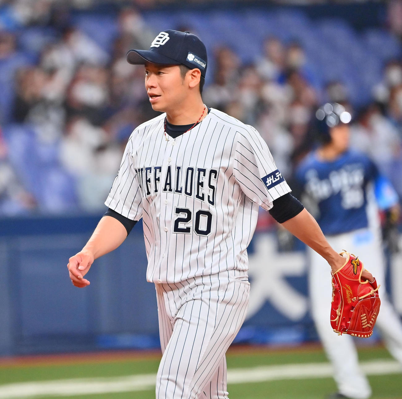 オリックス対西武　8回表を無失点に抑えるオリックス近藤（撮影・和賀正仁）