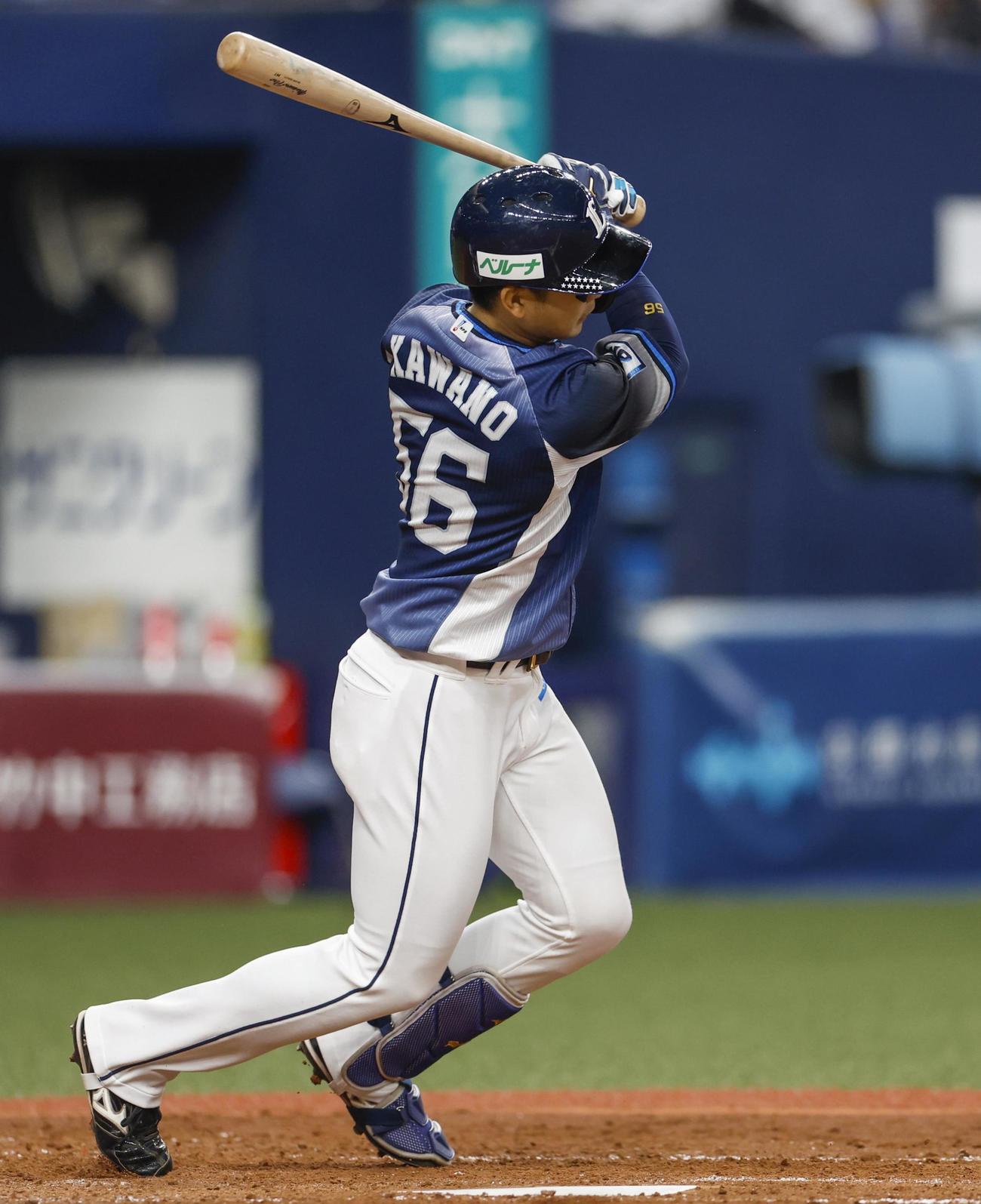 5回西武1死、川野がプロ初安打となる遊撃内野安打を放つ