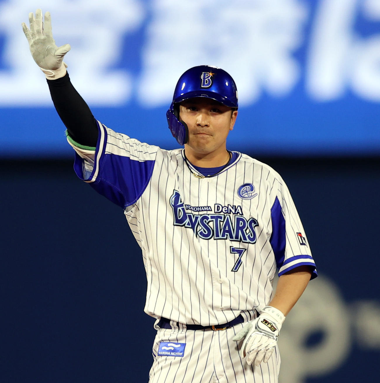 DeNA佐野恵太（2022年4月26日撮影）