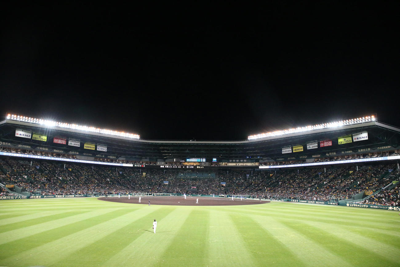 満員の甲子園球場（2022年4月5日撮影）