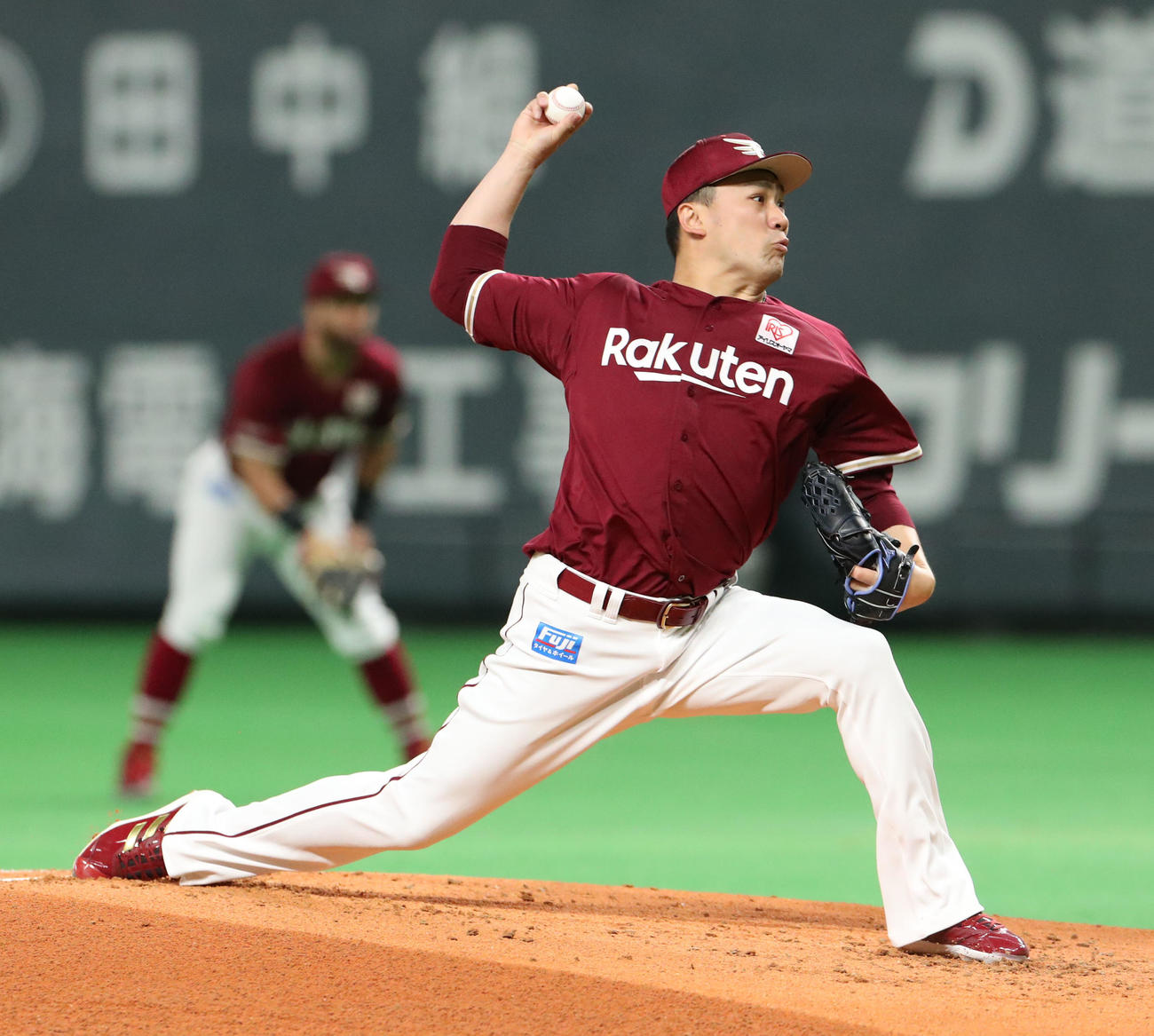 日本ハム対楽天　楽天先発の田中将（撮影・佐藤翔太）