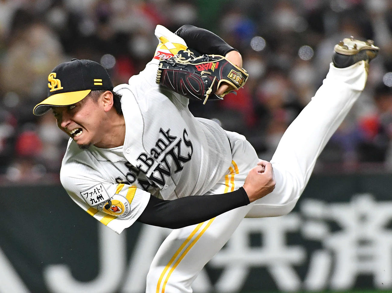 ソフトバンク対オリックス　ソフトバンク先発の東浜（撮影・岩下翔太）