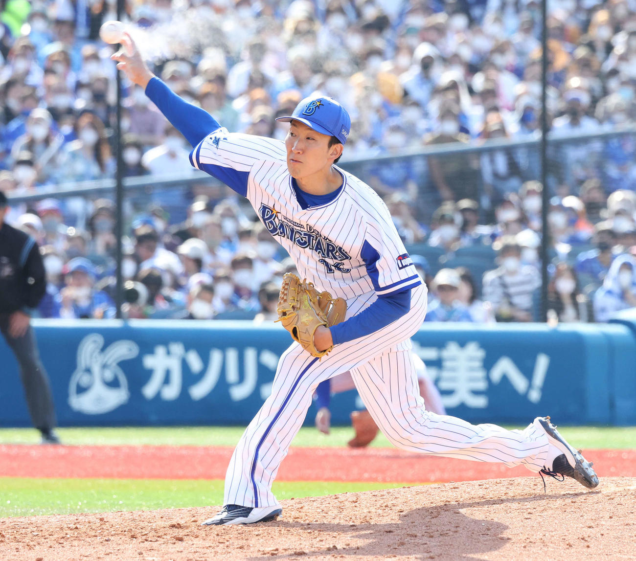 DeNA対中日　力投するDeNA先発大貫（撮影・丹羽敏通）