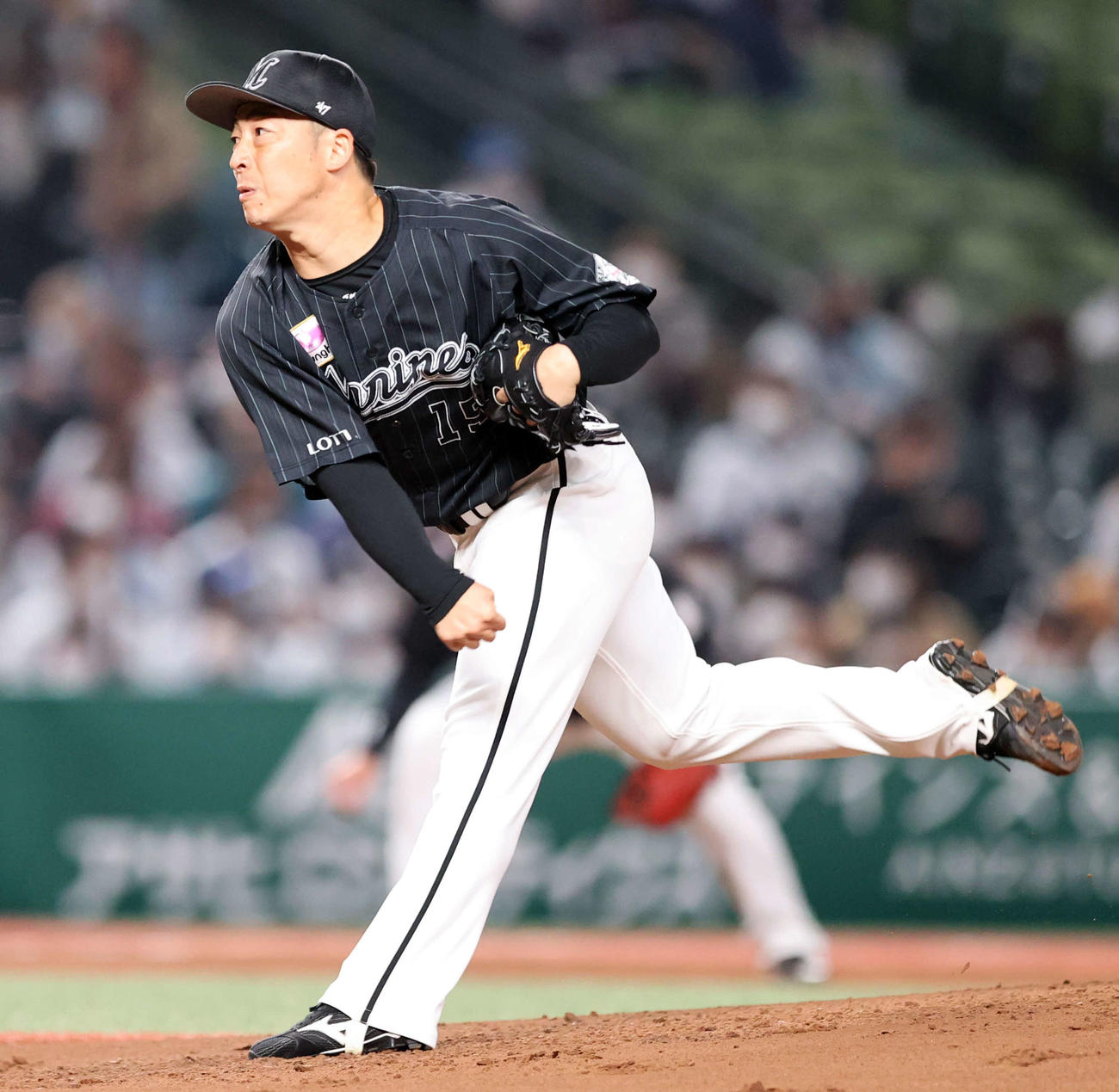 ロッテ美馬（2022年4月20日撮影）