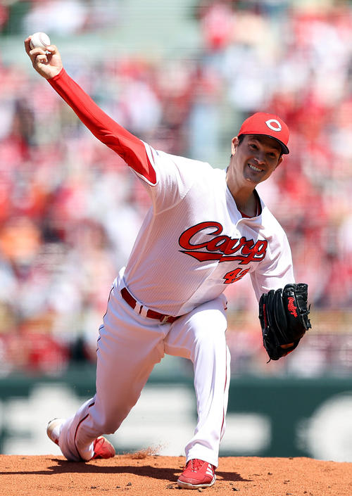 広島対巨人 広島先発のアンダーソン(撮影・狩俣裕三)