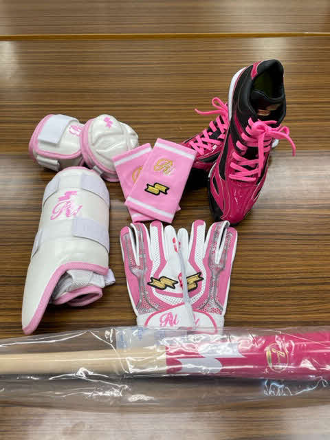 阪神梅野が母の日で使用予定の野球用具（SSK社提供）