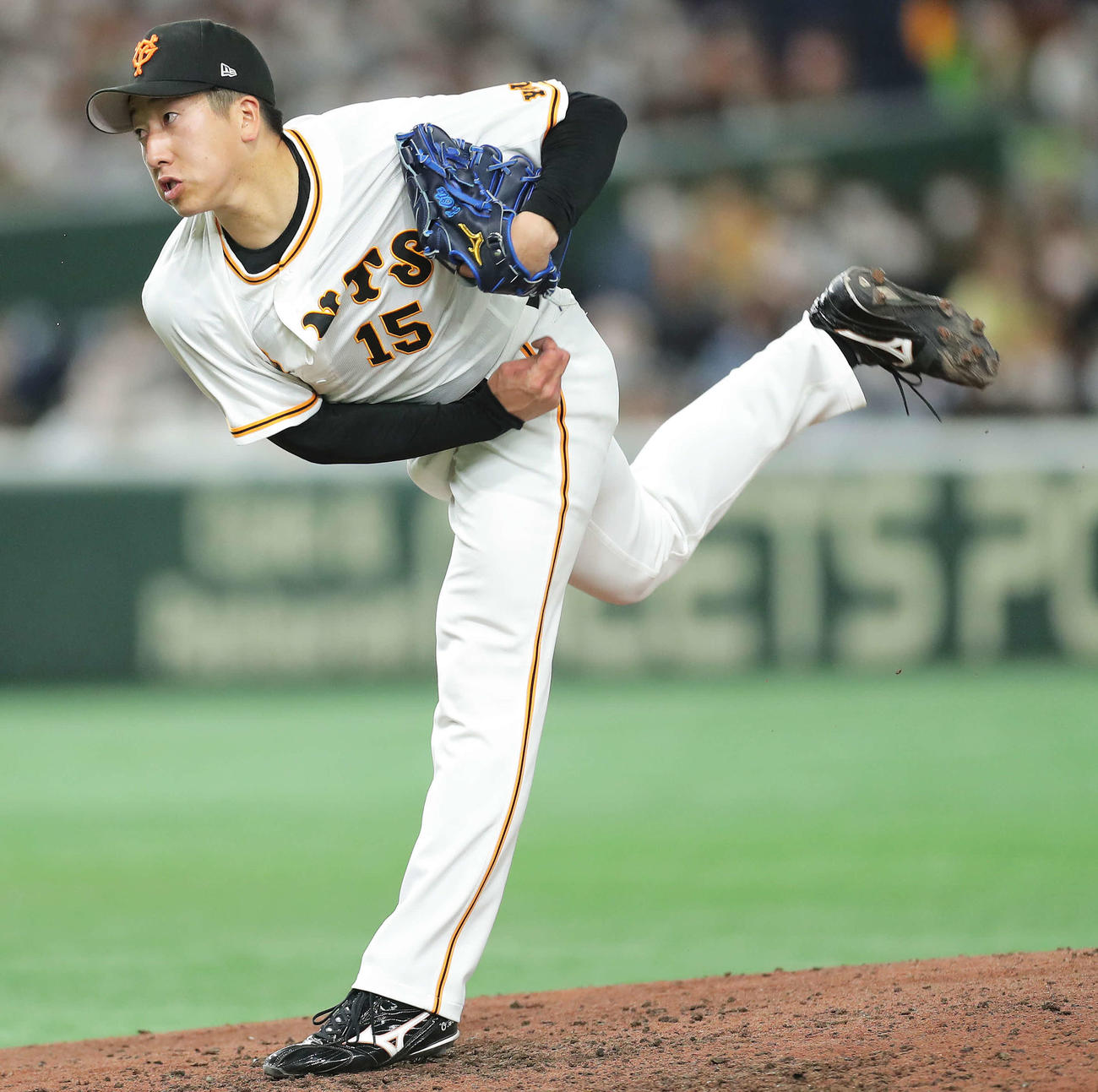 巨人対ヤクルト　9回表、巨人5番手で登板する大勢（撮影・河田真司）