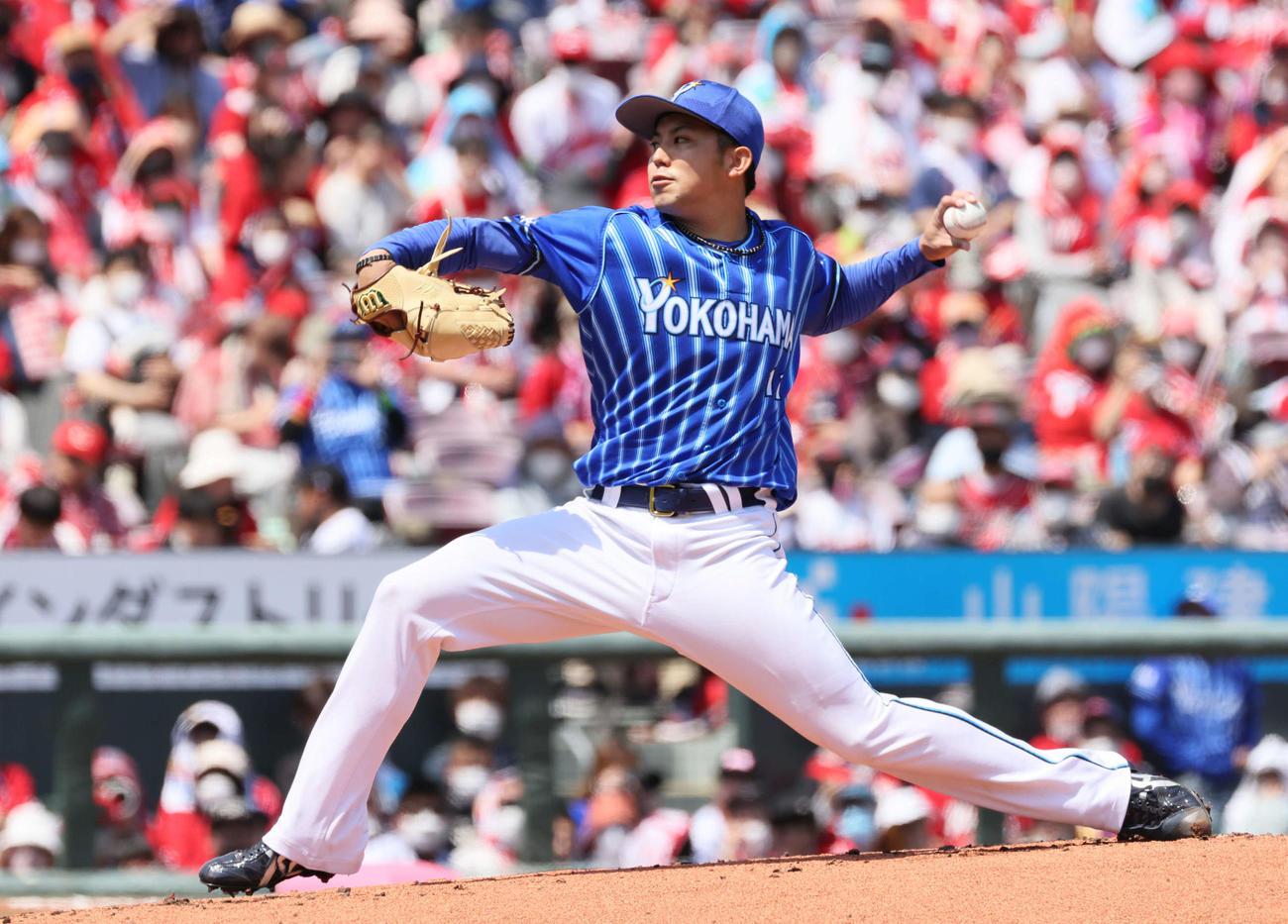 広島対DeNA DeNA先発の東（撮影・加藤孝規）