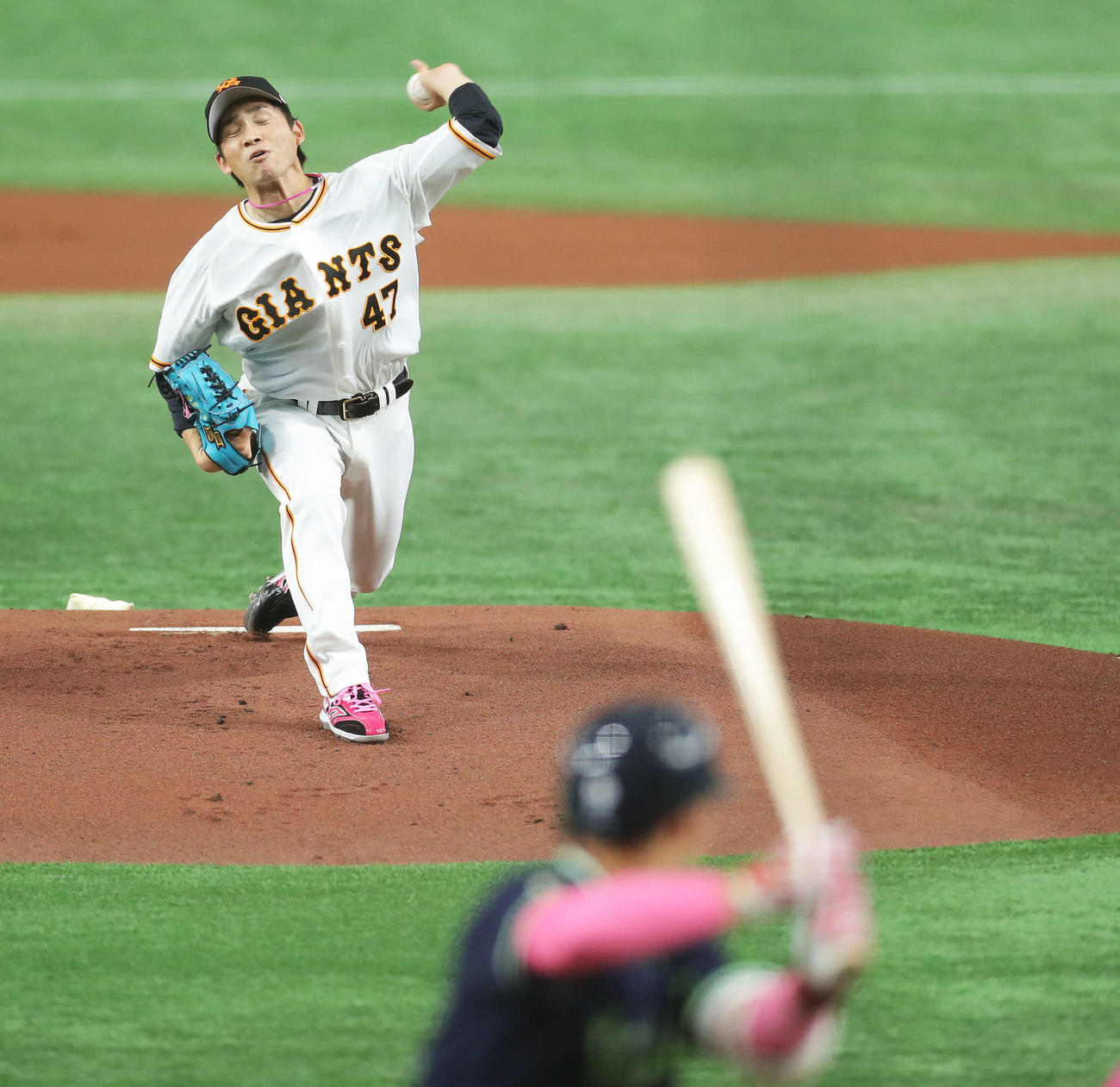 巨人対ヤクルト　巨人先発の高橋（撮影・河田真司）