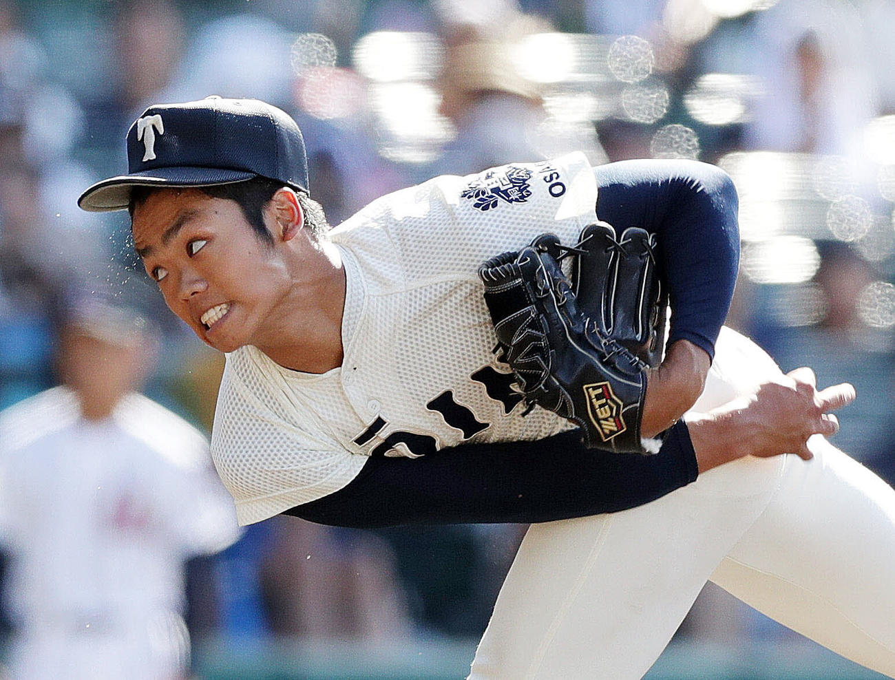 18年夏の甲子園準々決勝浦和学院戦に先発し力投する大阪桐蔭・根尾昂