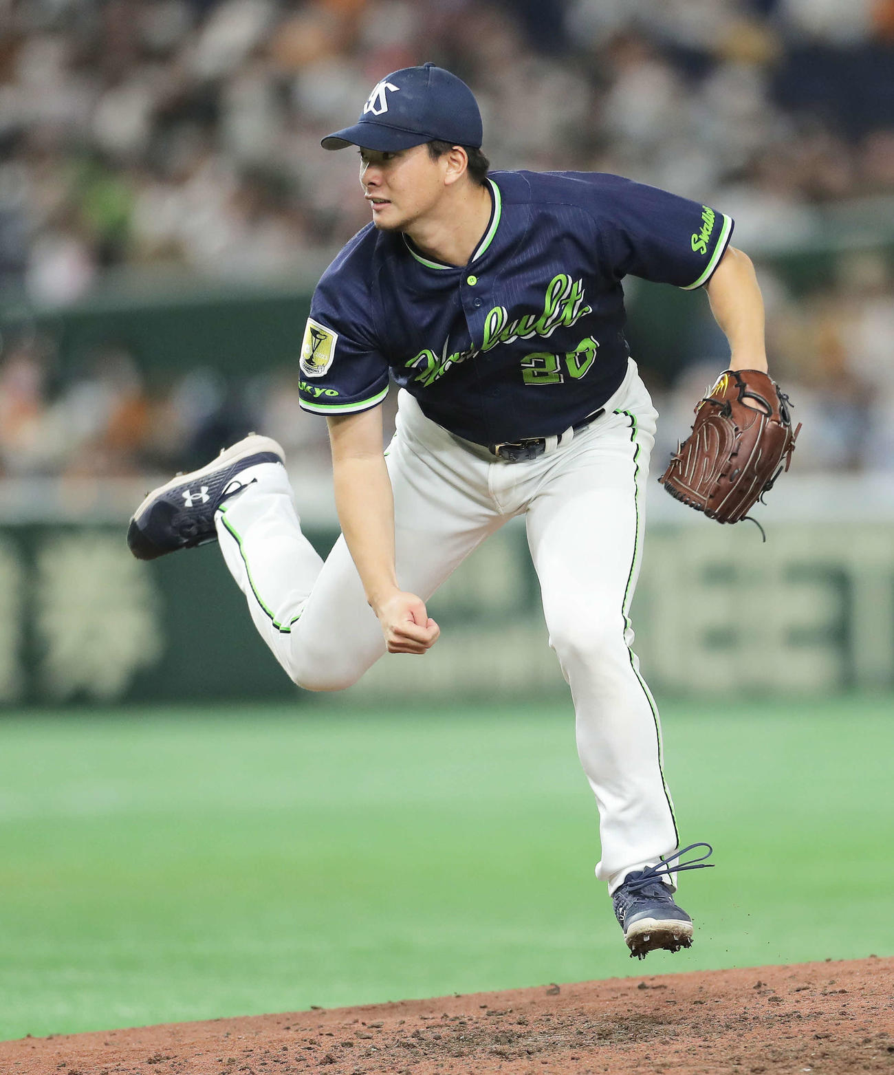 巨人対ヤクルト　8回裏、ヤクルト4番手で登板する木沢（撮影・河田真司）