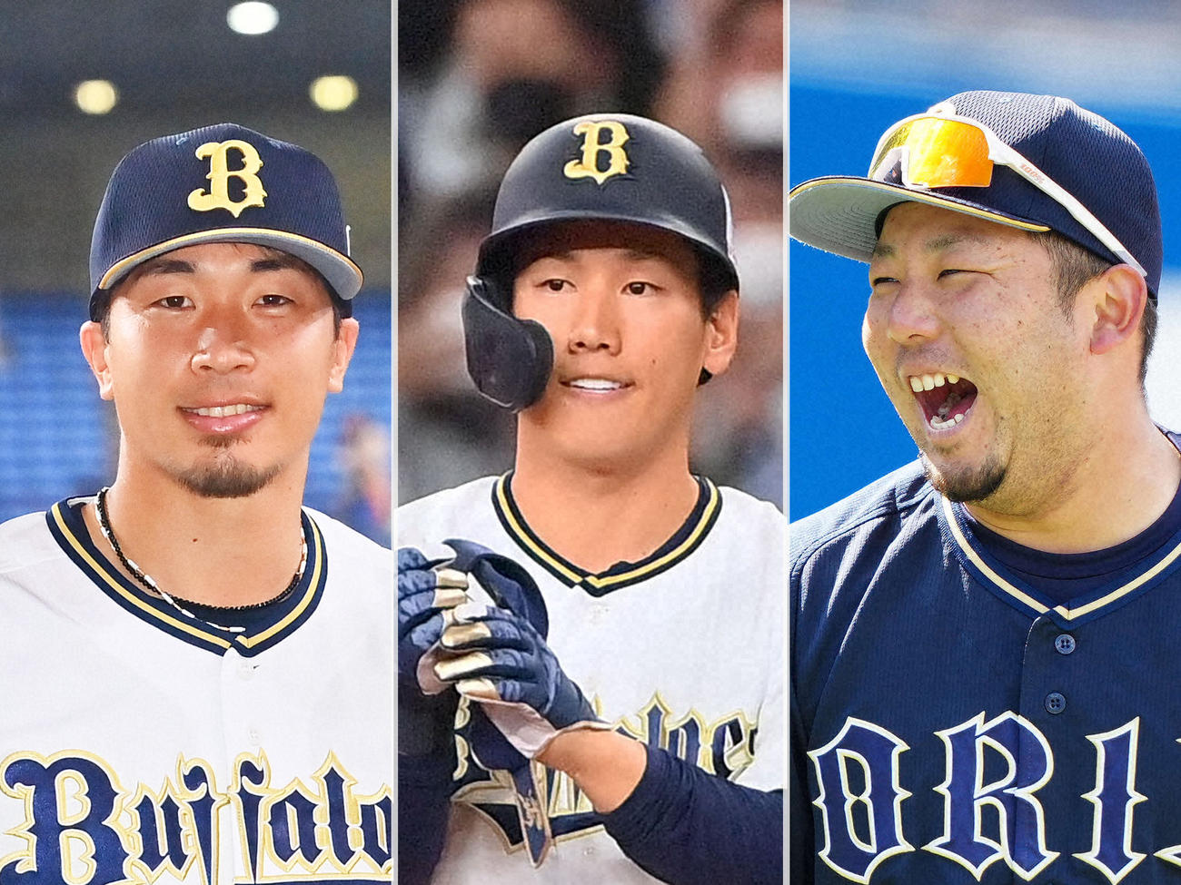左から安達了一、吉田正尚、大下誠一郎