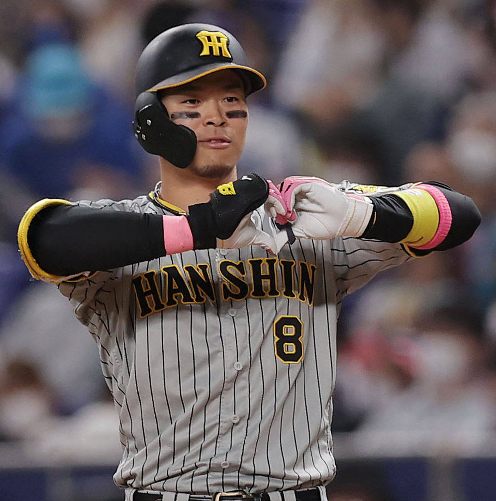 阪神佐藤輝明（2022年5月8日撮影）