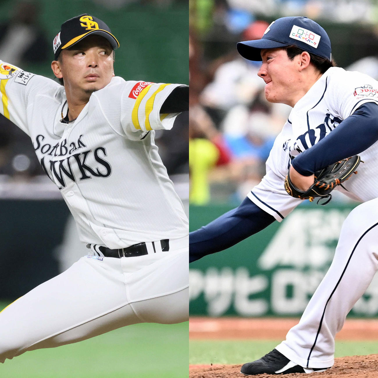 ソフトバンク東浜巨と西武与座海人