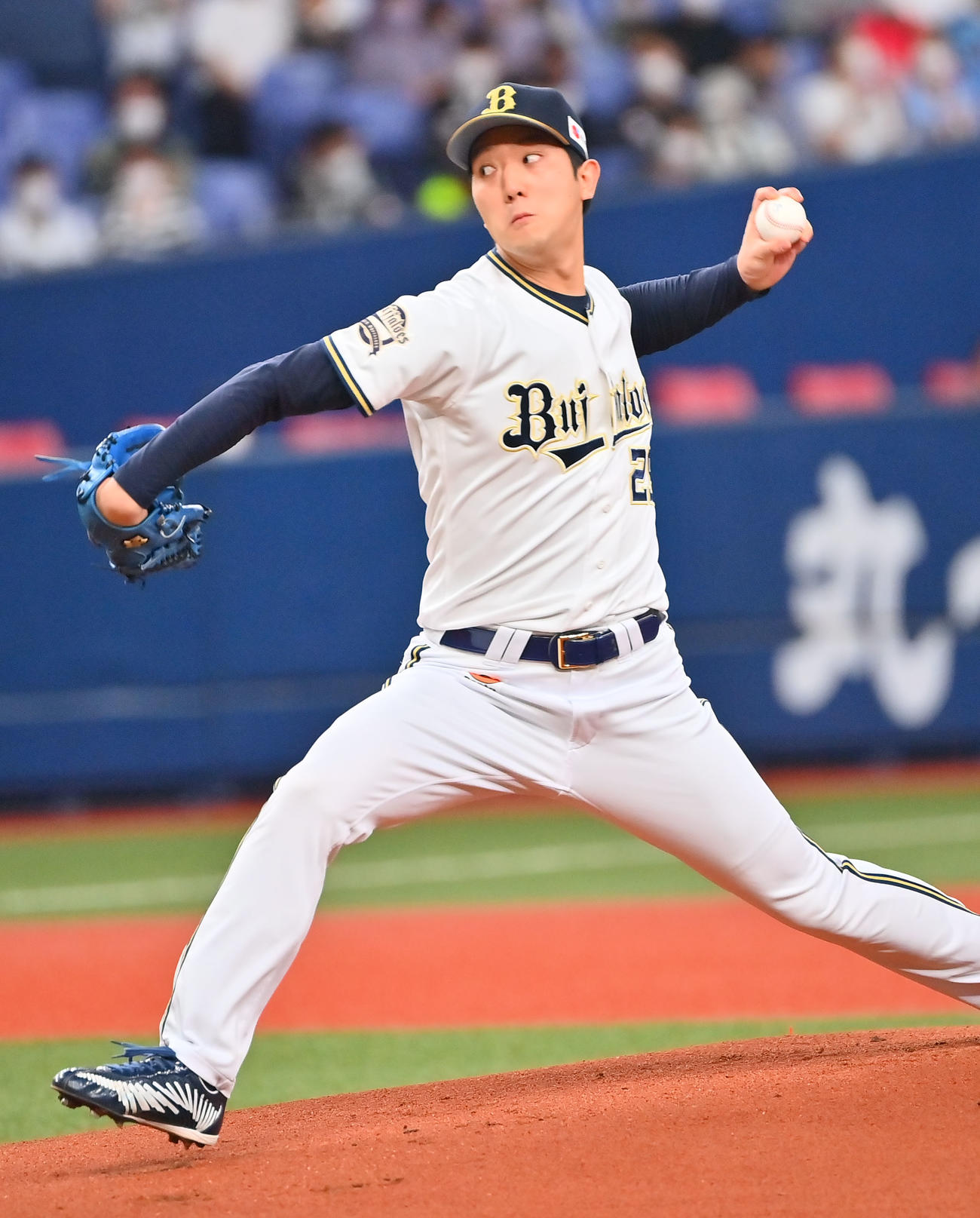 オリックス対ロッテ　オリックス先発の田嶋（撮影・和賀正仁）