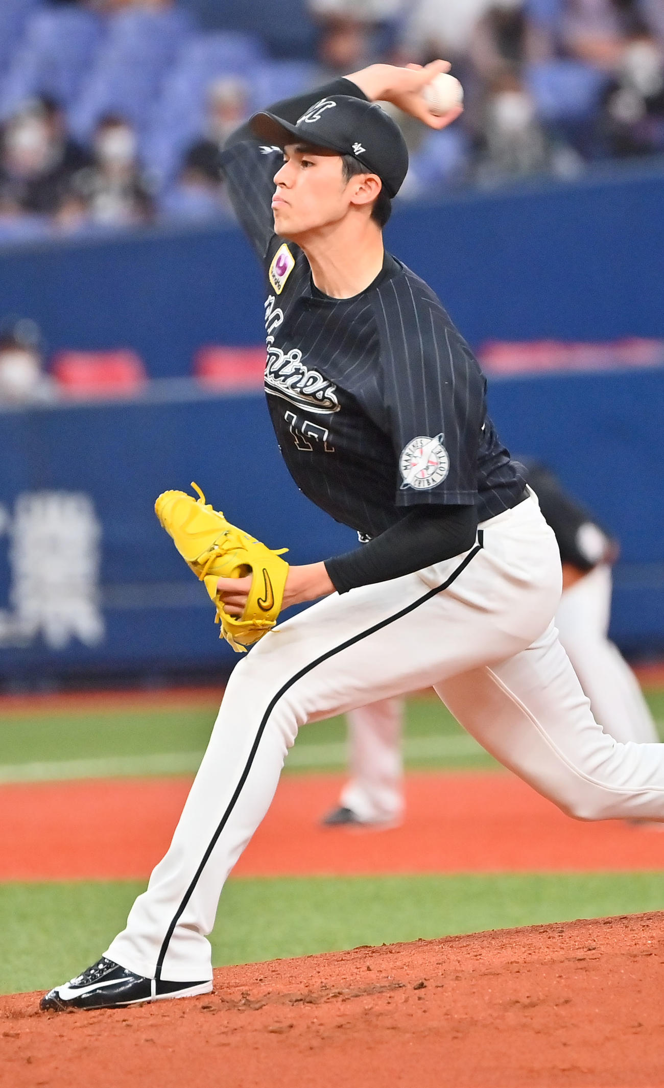 オリックス対ロッテ　ロッテ先発の佐々木朗（撮影・和賀正仁）