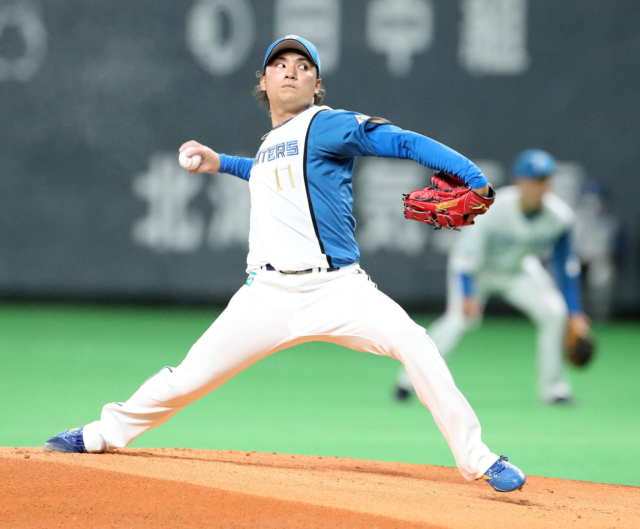 日本ハム対ソフトバンク　日本ハム先発の伊藤（撮影・佐藤翔太）