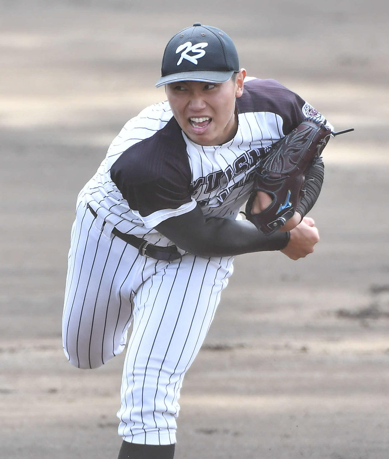 九産大対九共大　九産大先発の渡辺（撮影・岩下翔太）