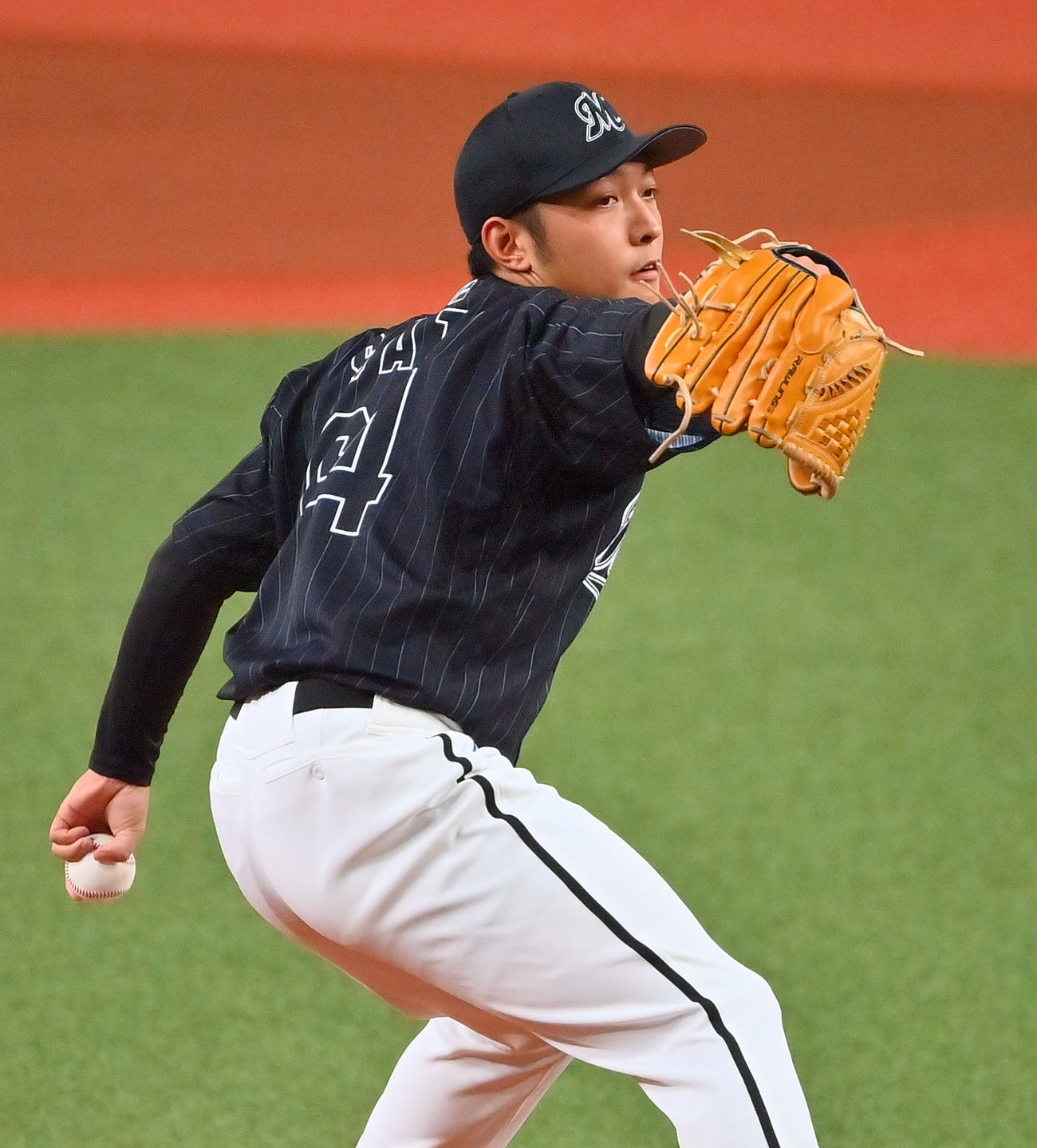 オリックス対ロッテ　ロッテ先発の佐藤奨（撮影・和賀正仁）