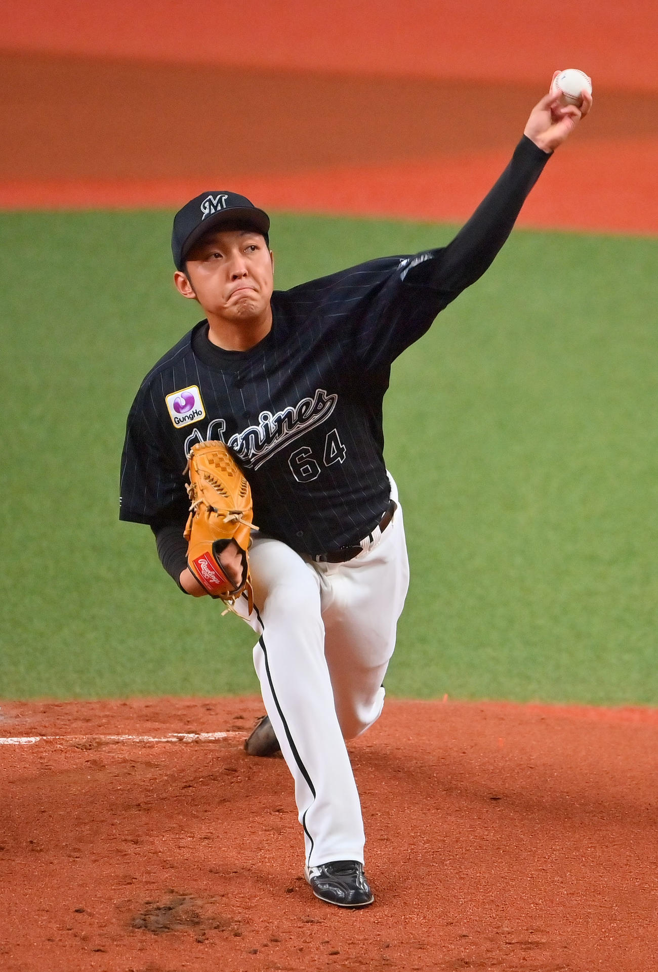 オリックス対ロッテ　ロッテ先発の佐藤奨（撮影・和賀正仁）