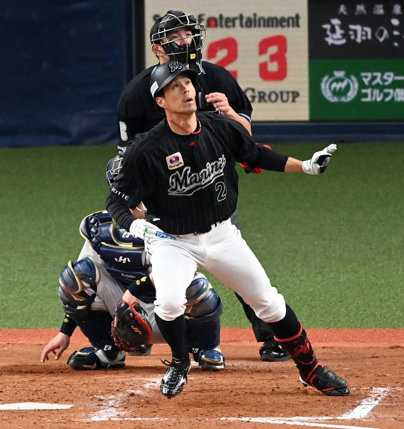 ロッテ岡大海（2022年4月22日撮影）