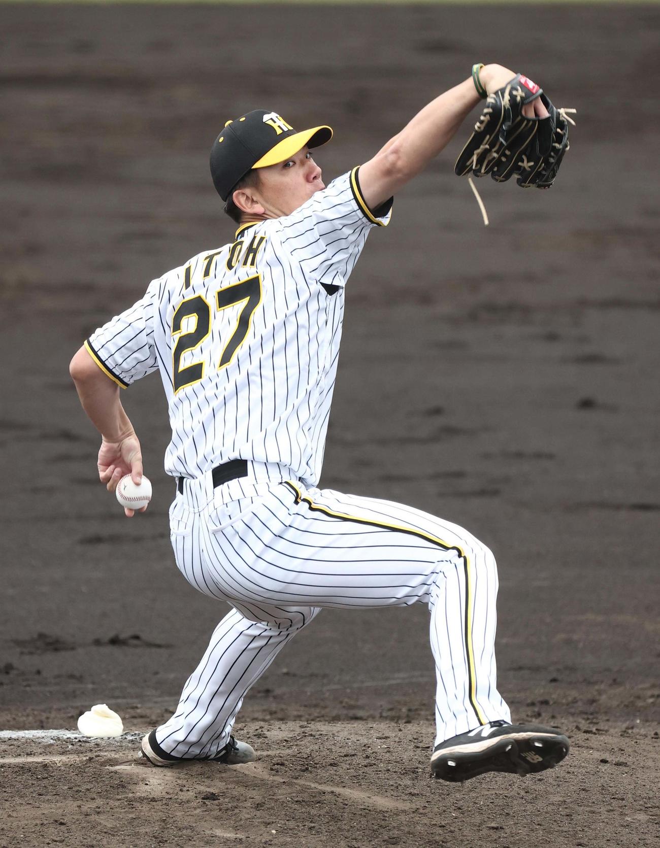 阪神対ソフトバンク　阪神先発の伊藤将（撮影・上田博志）