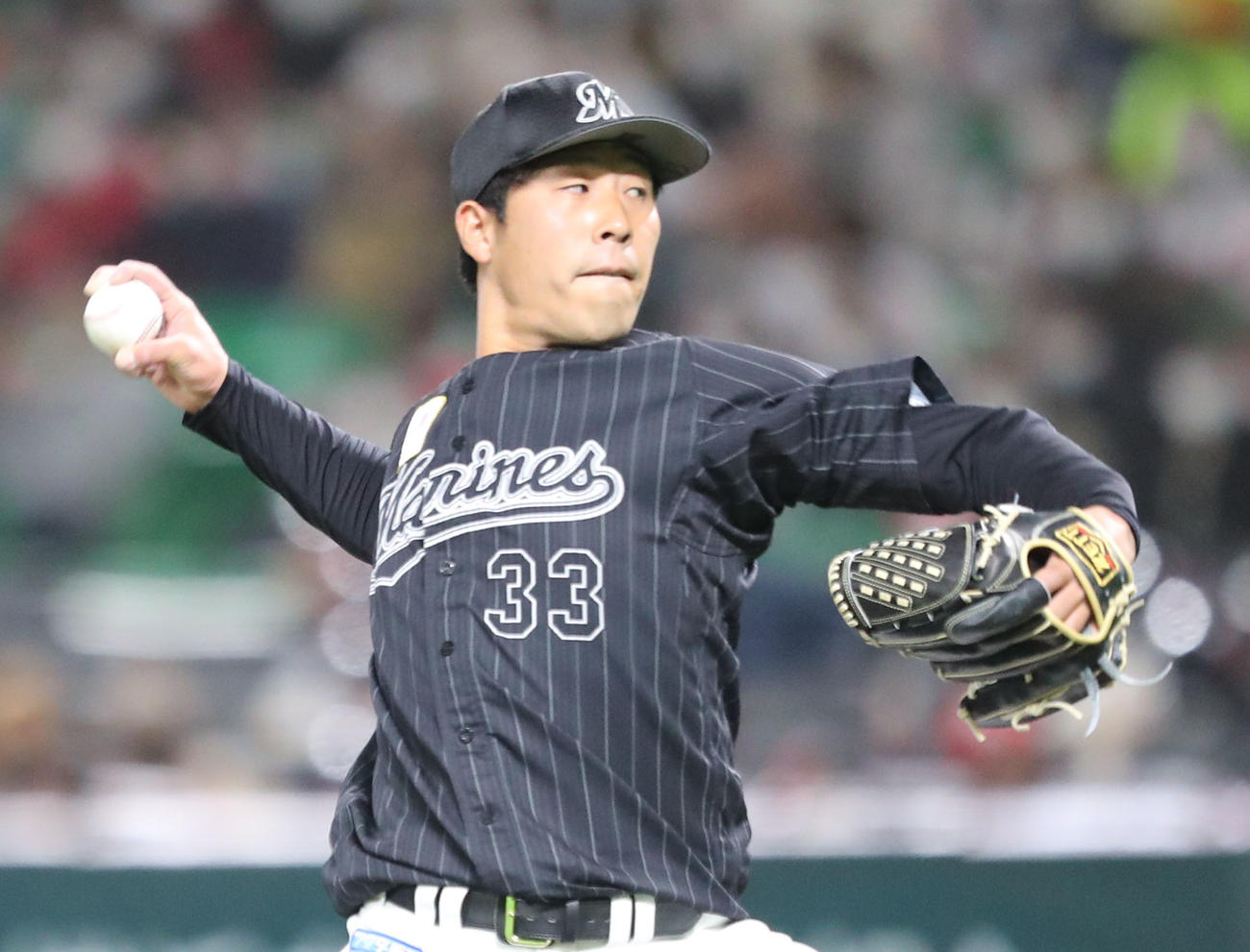 ロッテ八木彬（2022年3月6日撮影）