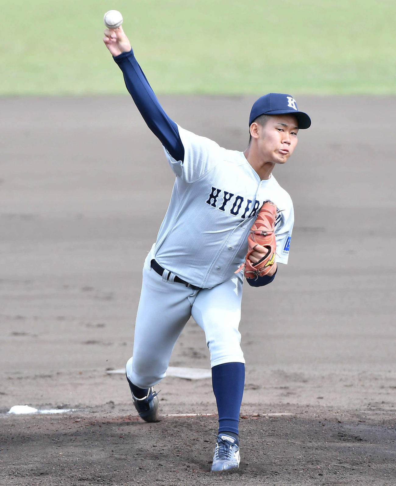 九共大対九産大　九共大先発の稲川（撮影・岩下翔太）