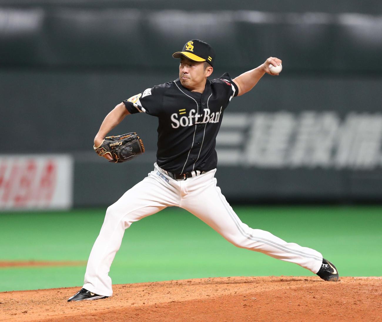 ソフトバンク嘉弥真新也（2022年5月14日撮影）