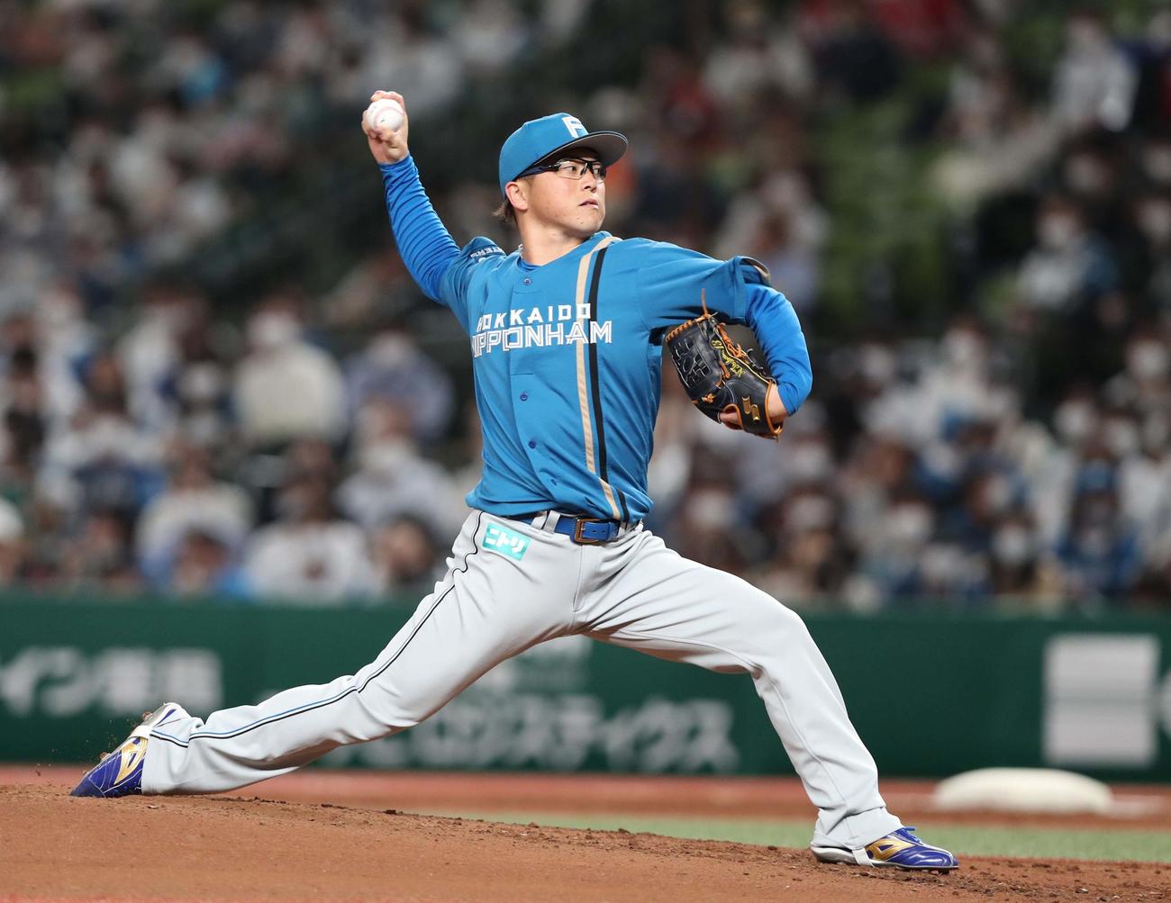 日本ハム生田目翼（2022年5月6日撮影）