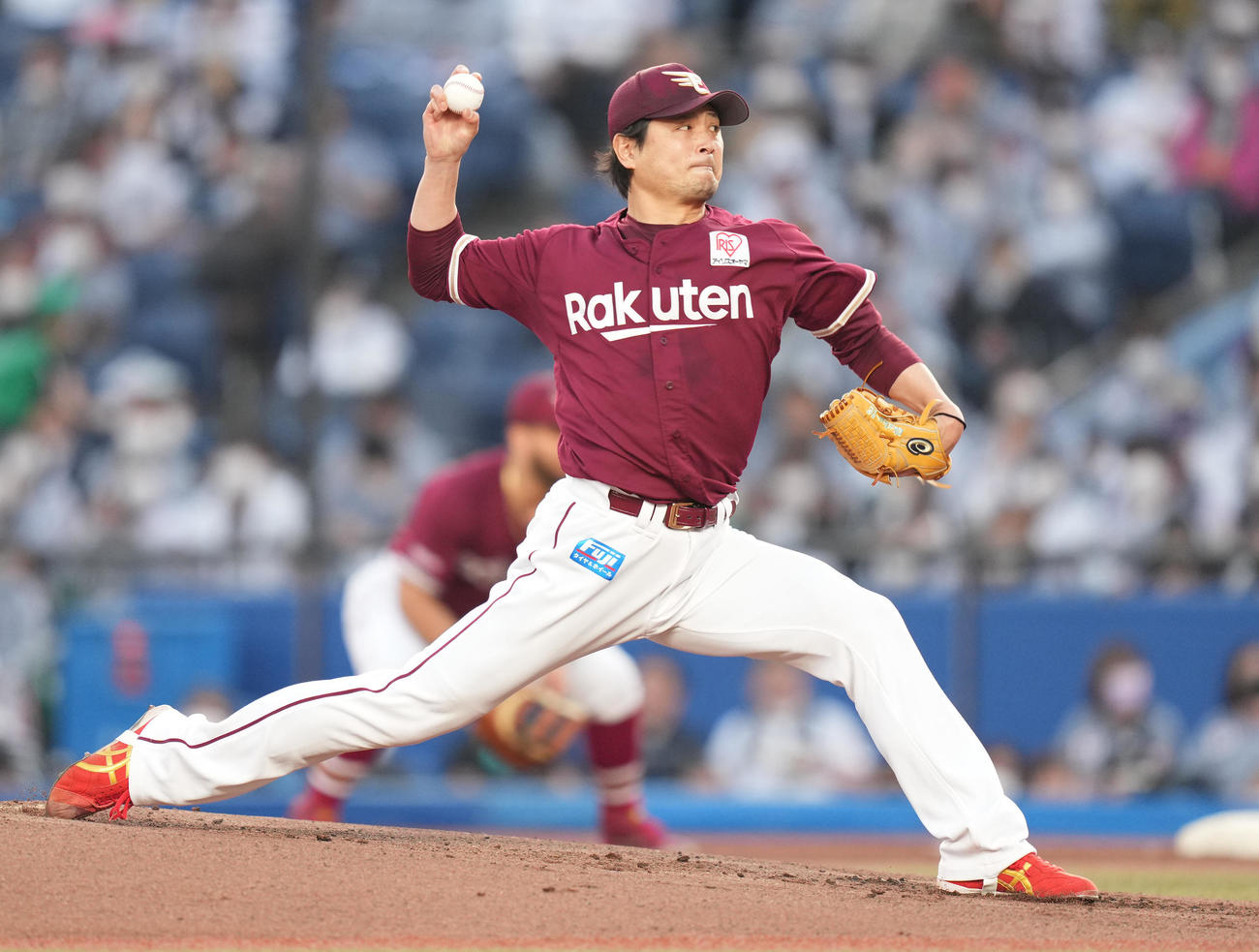 ロッテ対楽天　楽天先発の涌井（撮影・鈴木みどり）