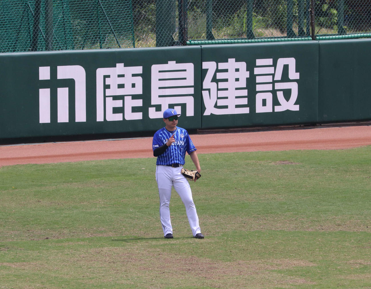 イースタン・リーグ巨人戦に「3番左翼」でスタメン出場した佐野（撮影・小早川宗一郎）