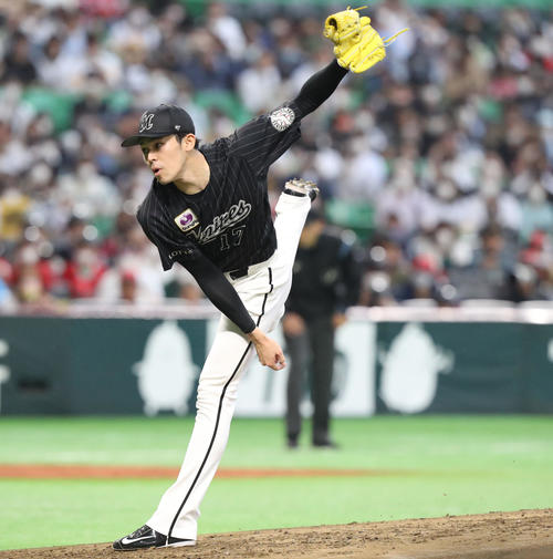 初回から豪腕快速球競演 ソフトバンク千賀滉大が160キロ出せばロッテ佐々木朗希は164キロ プロ野球写真ニュース 日刊スポーツ