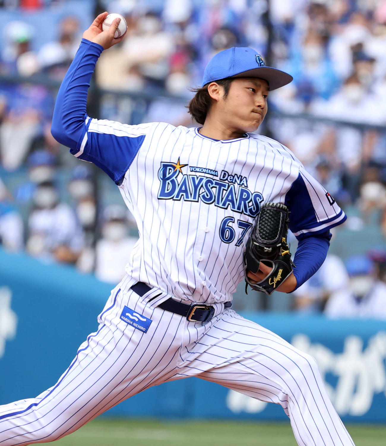 DeNA対ヤクルト　力投するDeNA先発有吉優樹（撮影・浅見桂子）