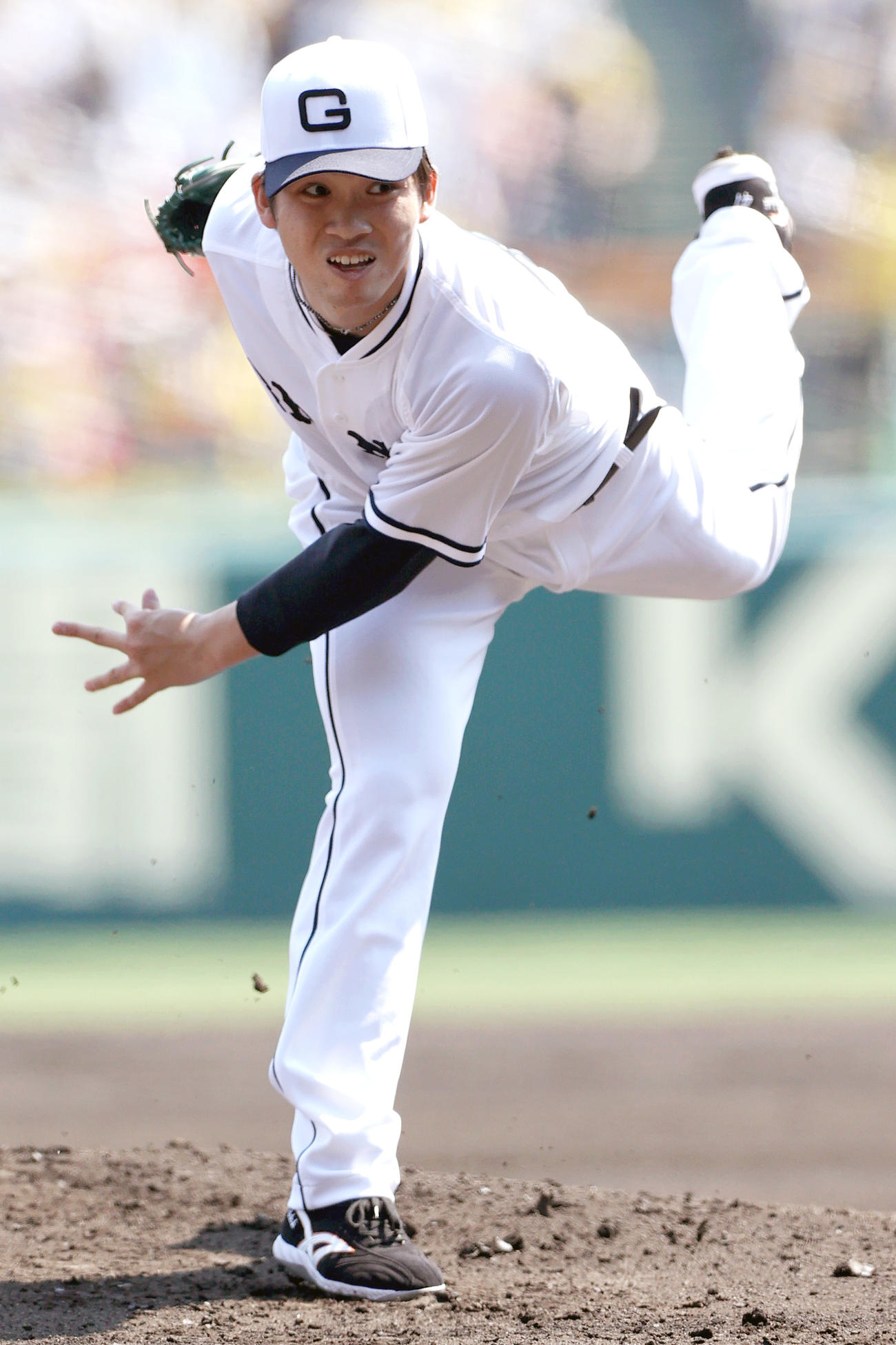 阪神対巨人　巨人先発の高橋（撮影・上山淳一）