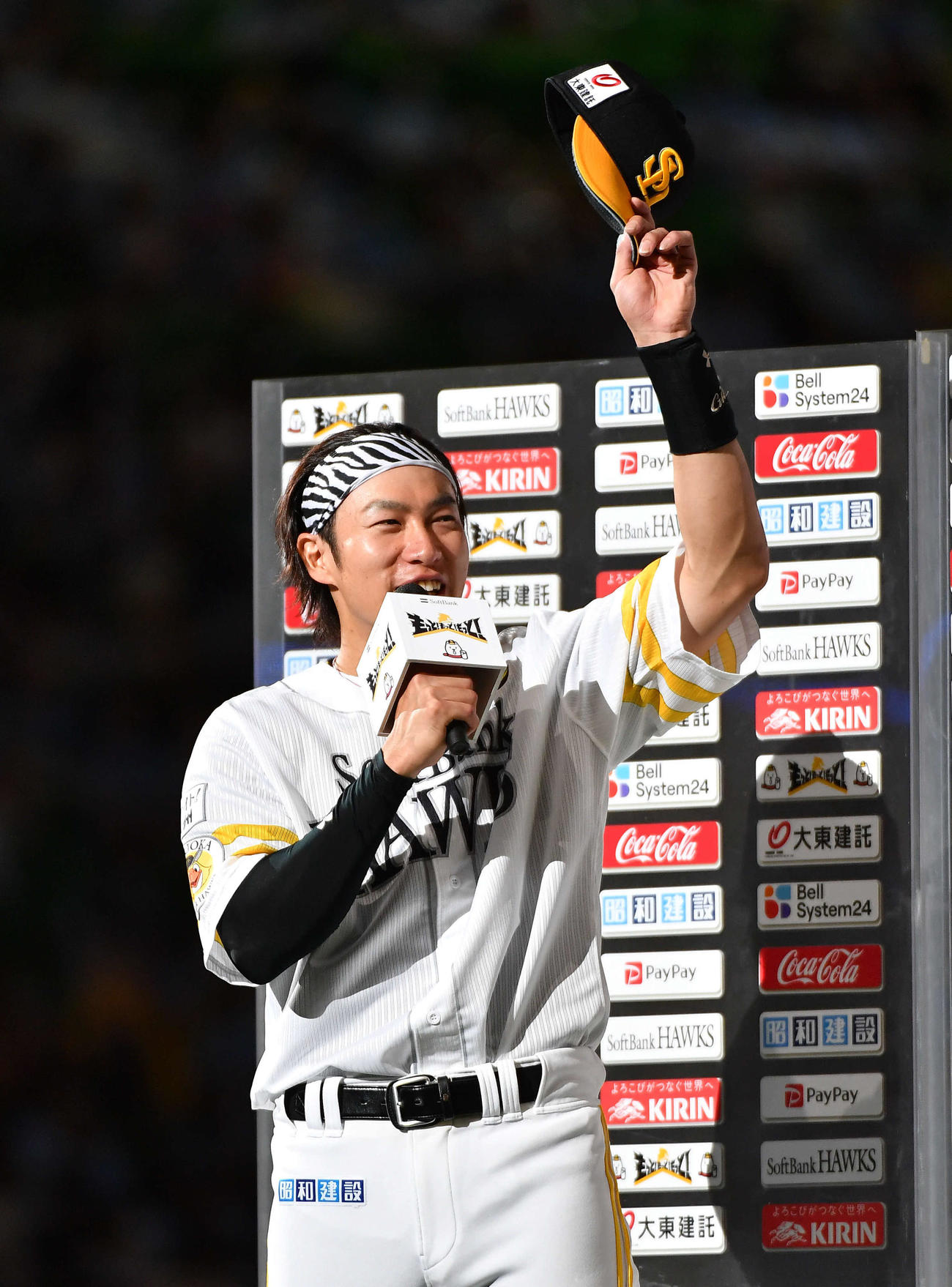 ソフトバンク柳田悠岐（2022年5月22日撮影）