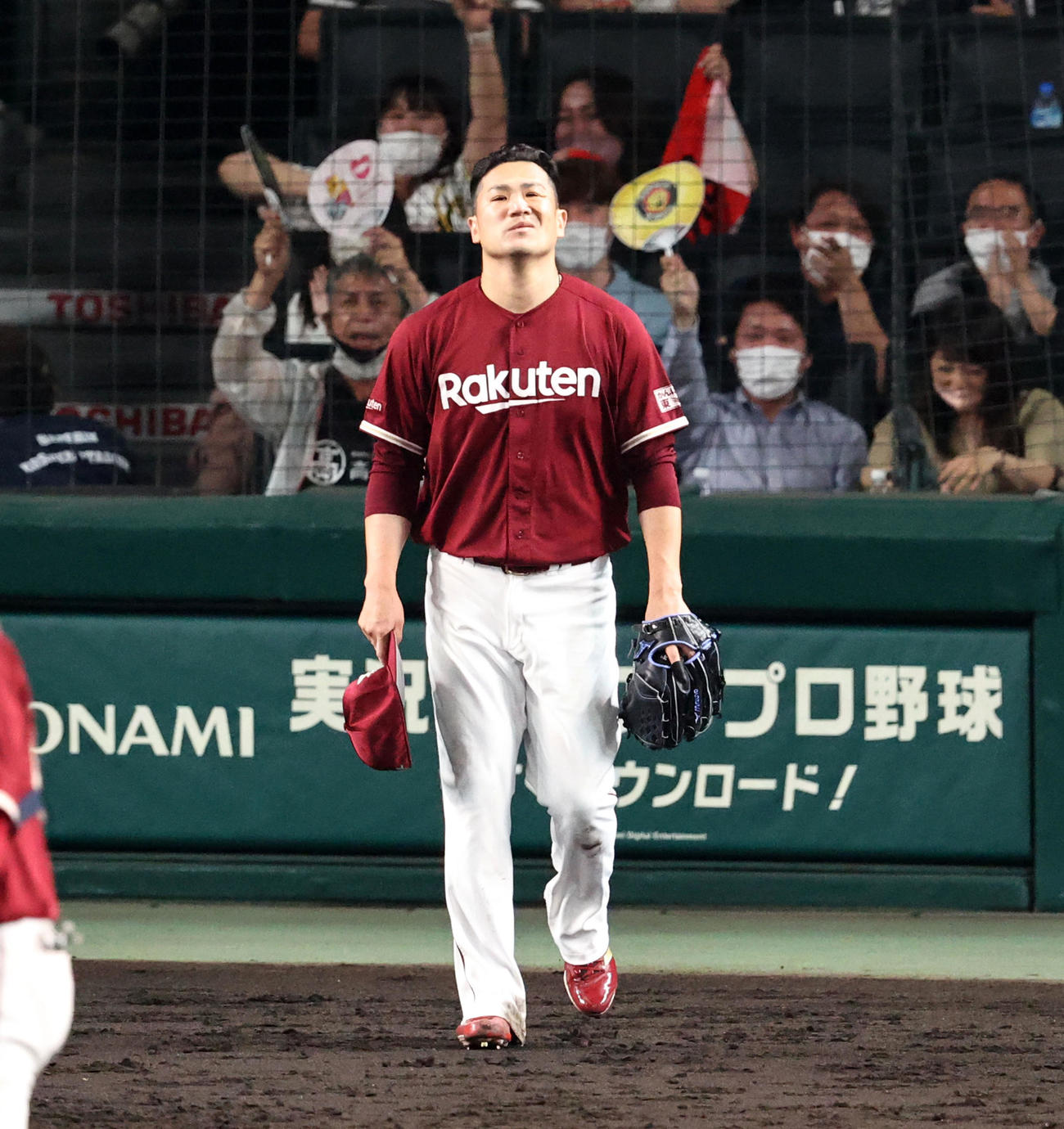 阪神対楽天　6回裏阪神2死二塁、田中将は大山に中前適時打を打たれ失点（撮影・加藤哉）