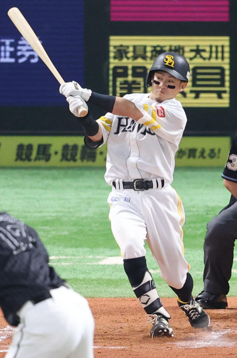 ソフトバンク牧原大成（2022年5月20日撮影）