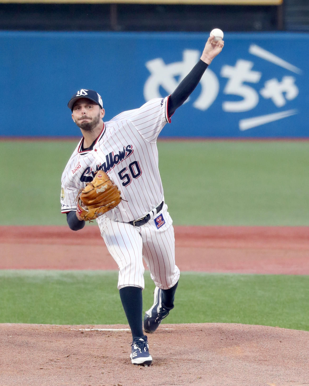 ヤクルト対日本ハム　ヤクルト先発のスアレス（撮影・佐藤翔太）