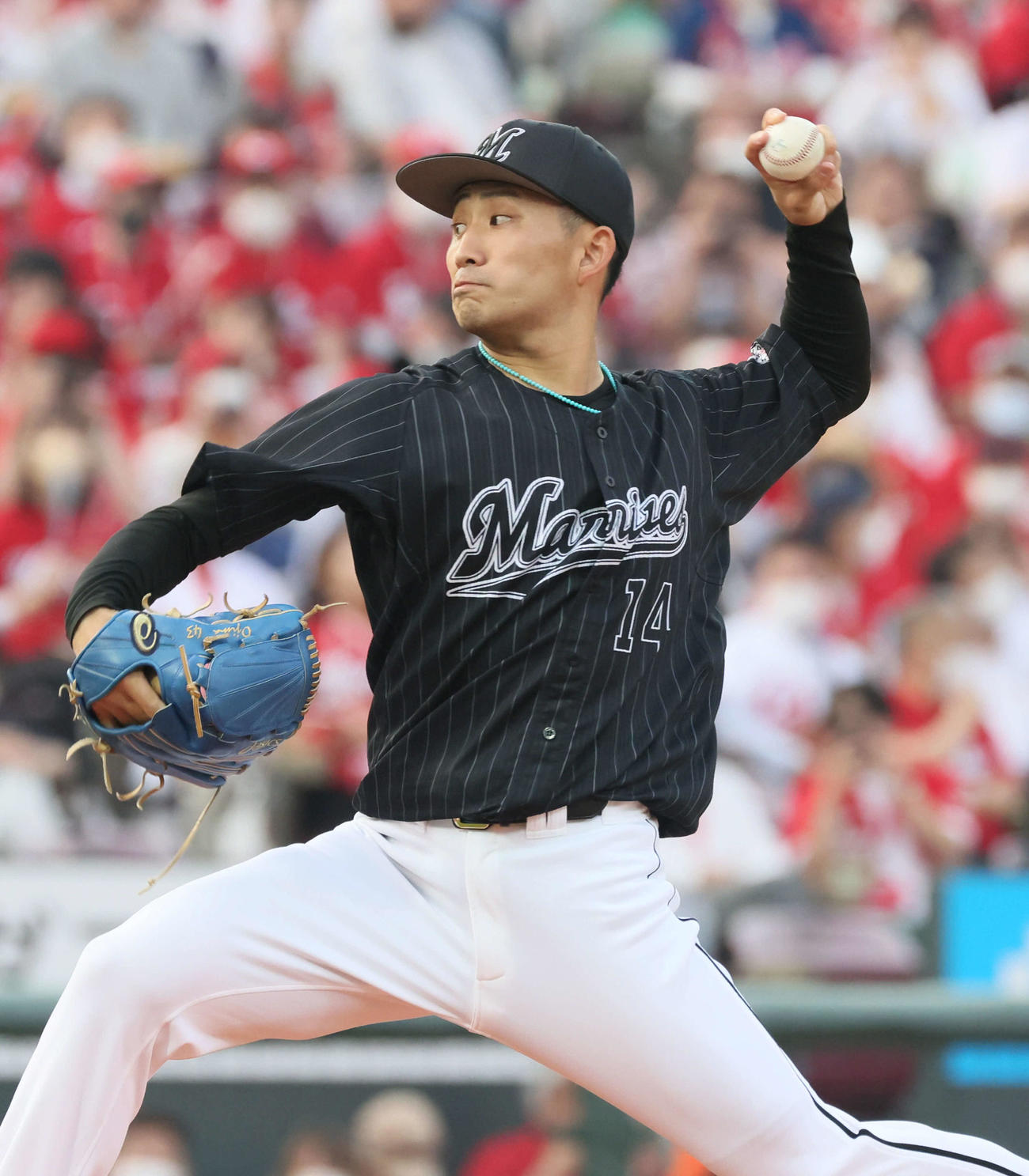 交流戦広島対ロッテ　ロッテ先発の小島（撮影・加藤孝規）