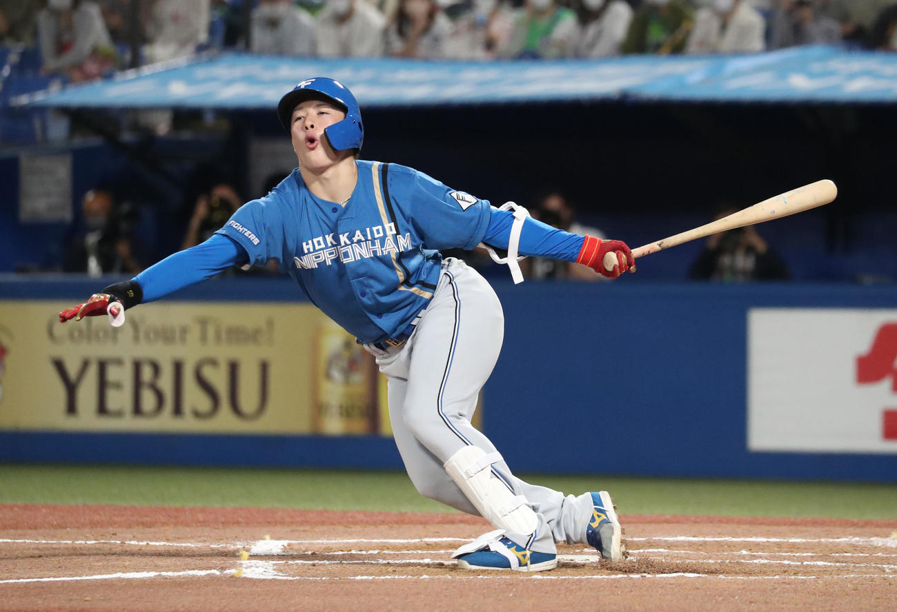 ヤクルト対日本ハム　7回表日本ハム無死、吉田は三振に終わる（撮影・佐藤翔太）