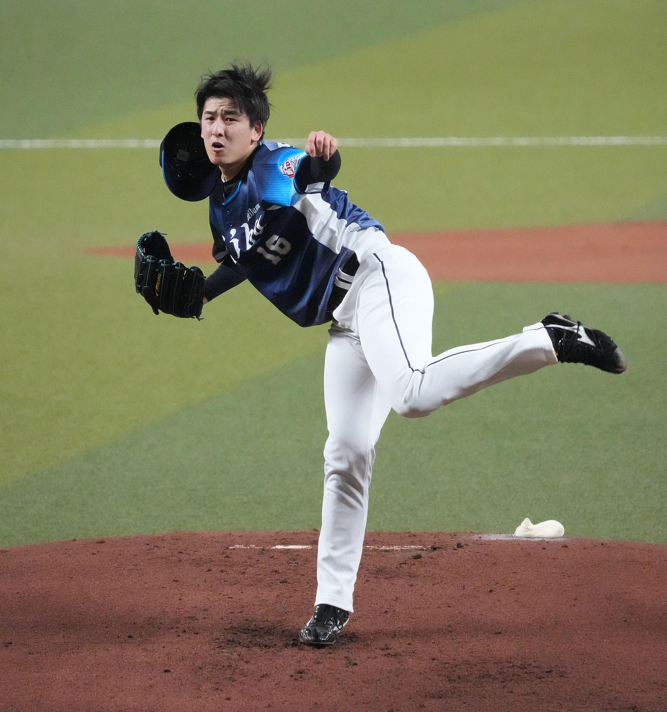 中日対西武　1回裏、登板する西武先発の隅田（撮影・森本幸一）